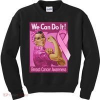 We Can Do It Fight Breast Cancer Kids Sweatshirt thumb 0