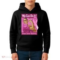 We Can Do It Fight Breast Cancer Kids Hoodie thumb 4