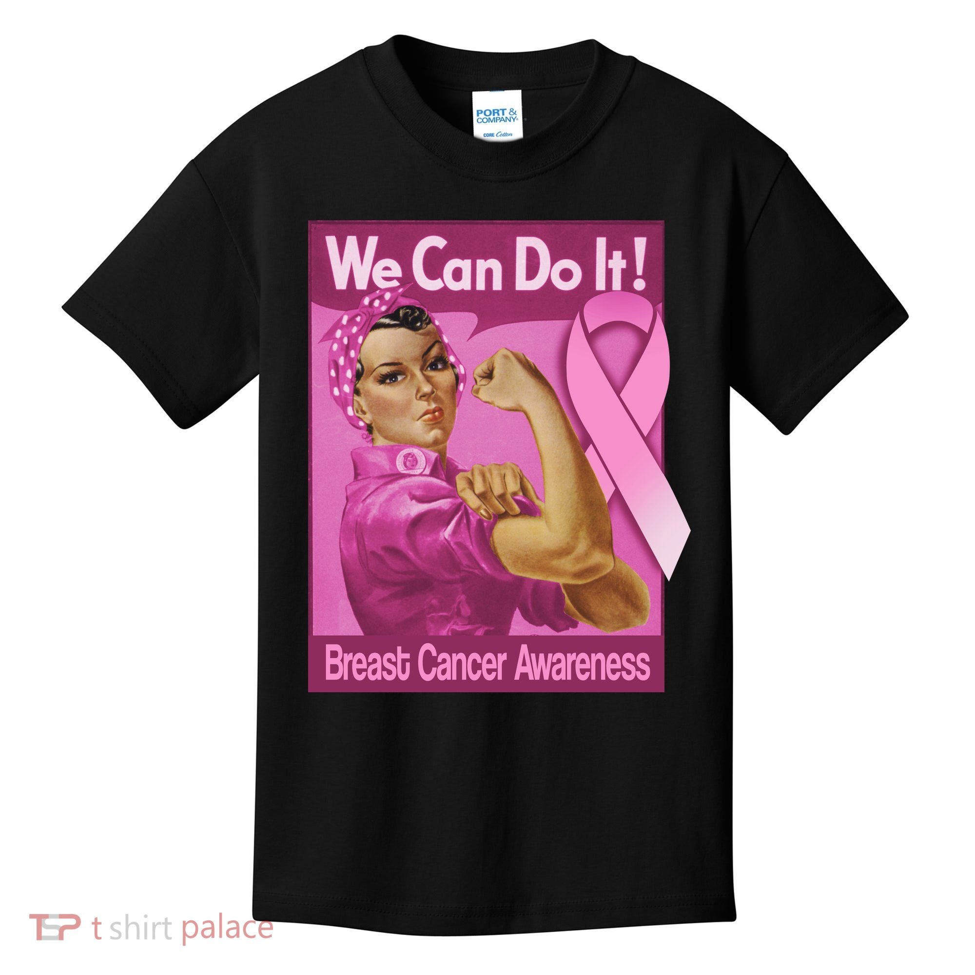 We Can Do It Fight Breast Cancer Kids T-Shirt