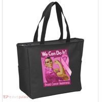 We Can Do It Fight Breast Cancer Tote Bag thumb 2