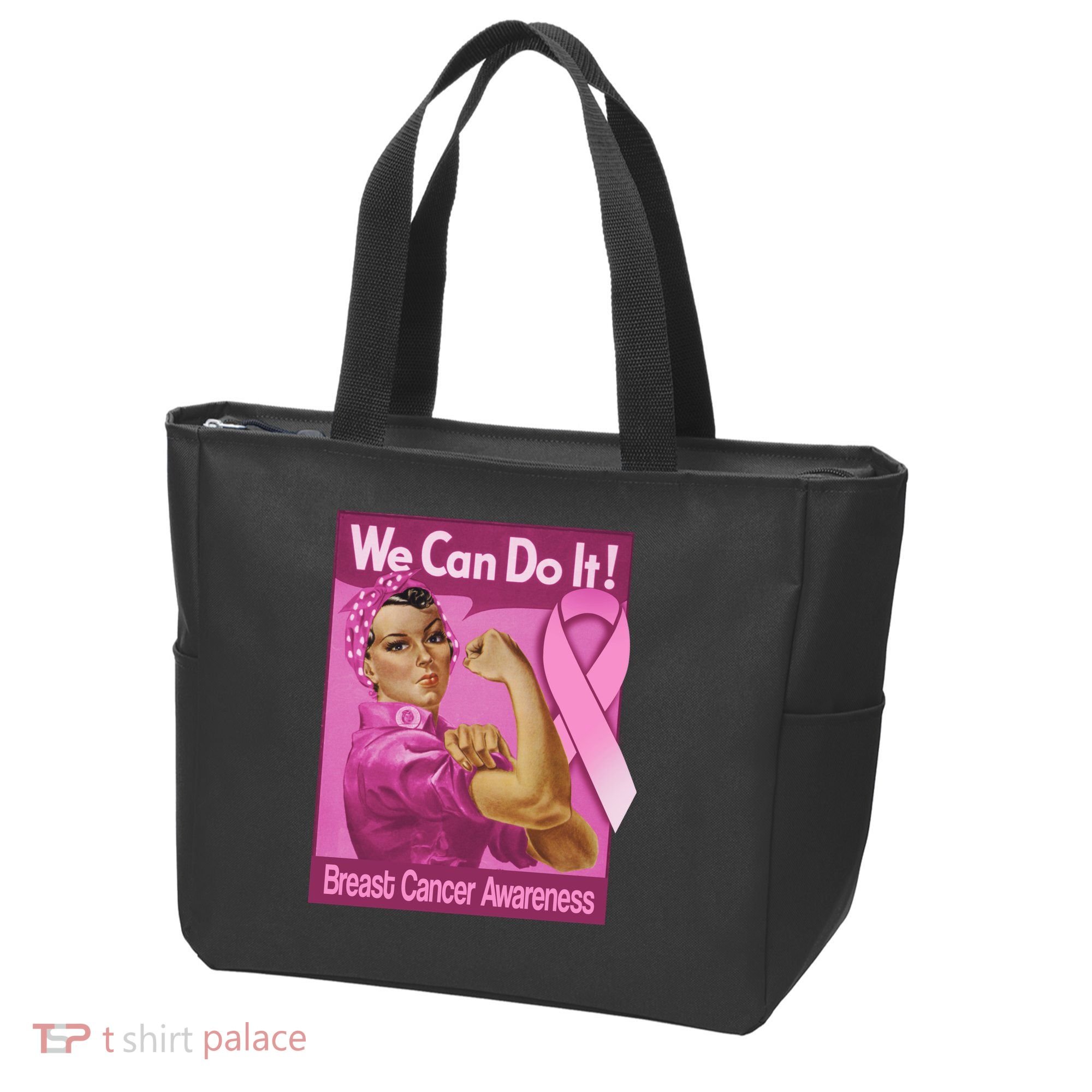 We Can Do It Fight Breast Cancer Tote Bag