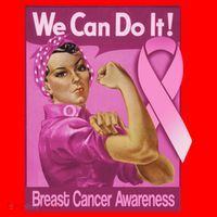 We Can Do It Fight Breast Cancer Santa Hat thumb 1