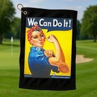 We Can Do It! Rosie Roosevelt Golf Towel thumb 1