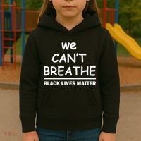 We Can't Breathe Black Lives Matter Kids Hoodie thumb 3