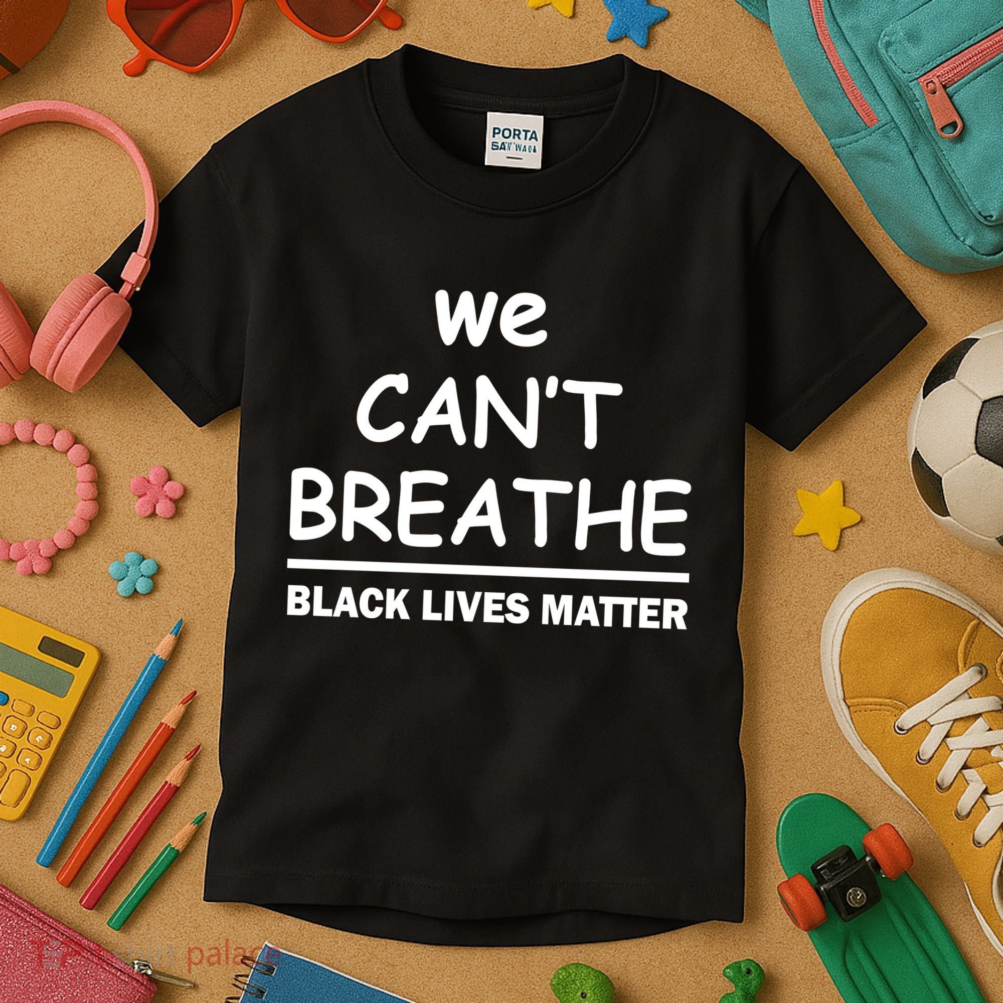 We Can't Breathe Black Lives Matter Kids T-Shirt
