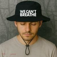 We Can't Breathe Protest Support Civil Rights Bucket Hat thumb 2