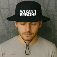 We Can't Breathe Protest Support Civil Rights Bucket Hat thumb 2