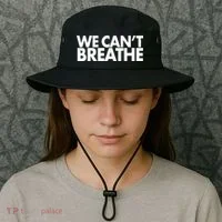 We Can't Breathe Protest Support Civil Rights Bucket Hat thumb 3