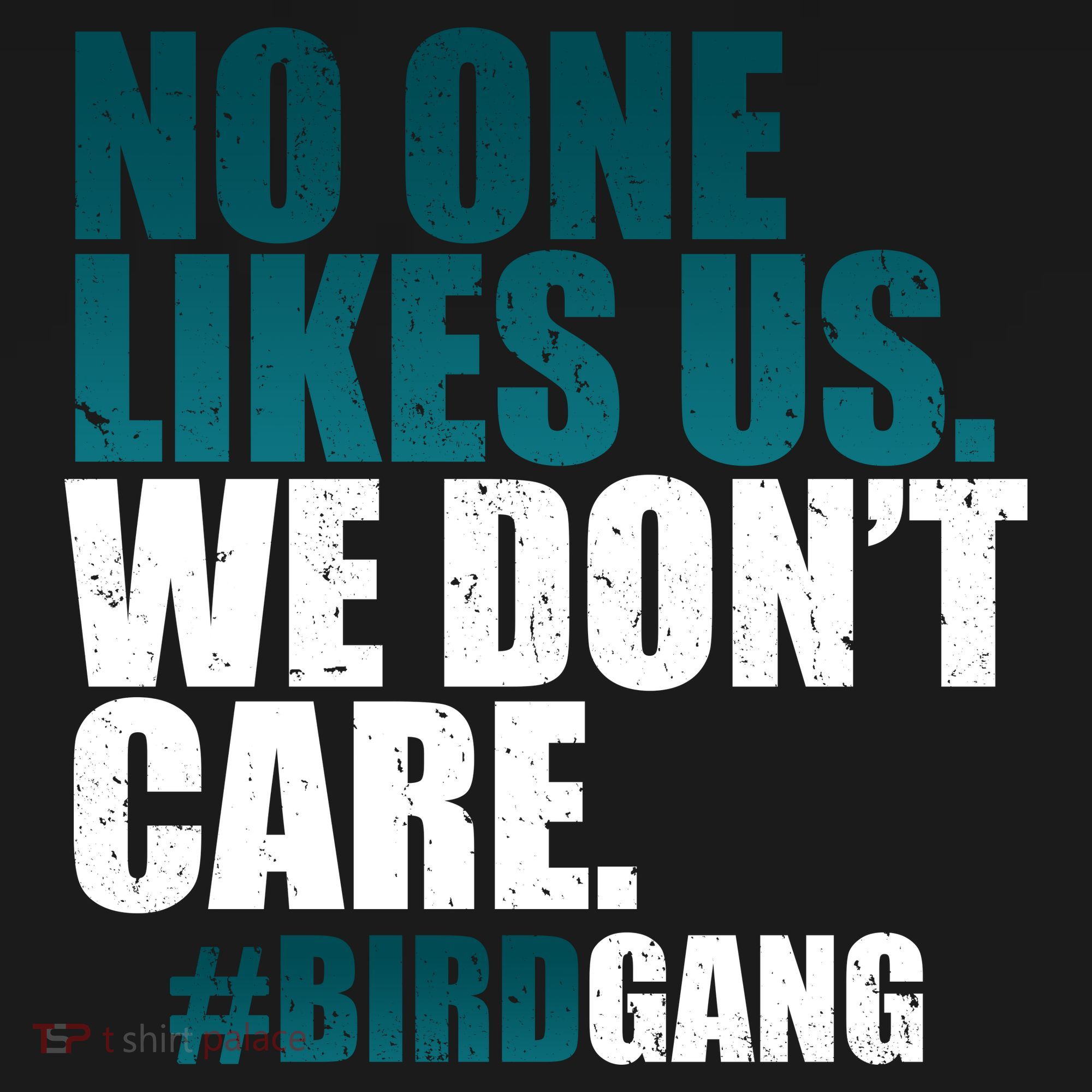 We Don't Care Birdgang Philadelphia Football T-Shirt