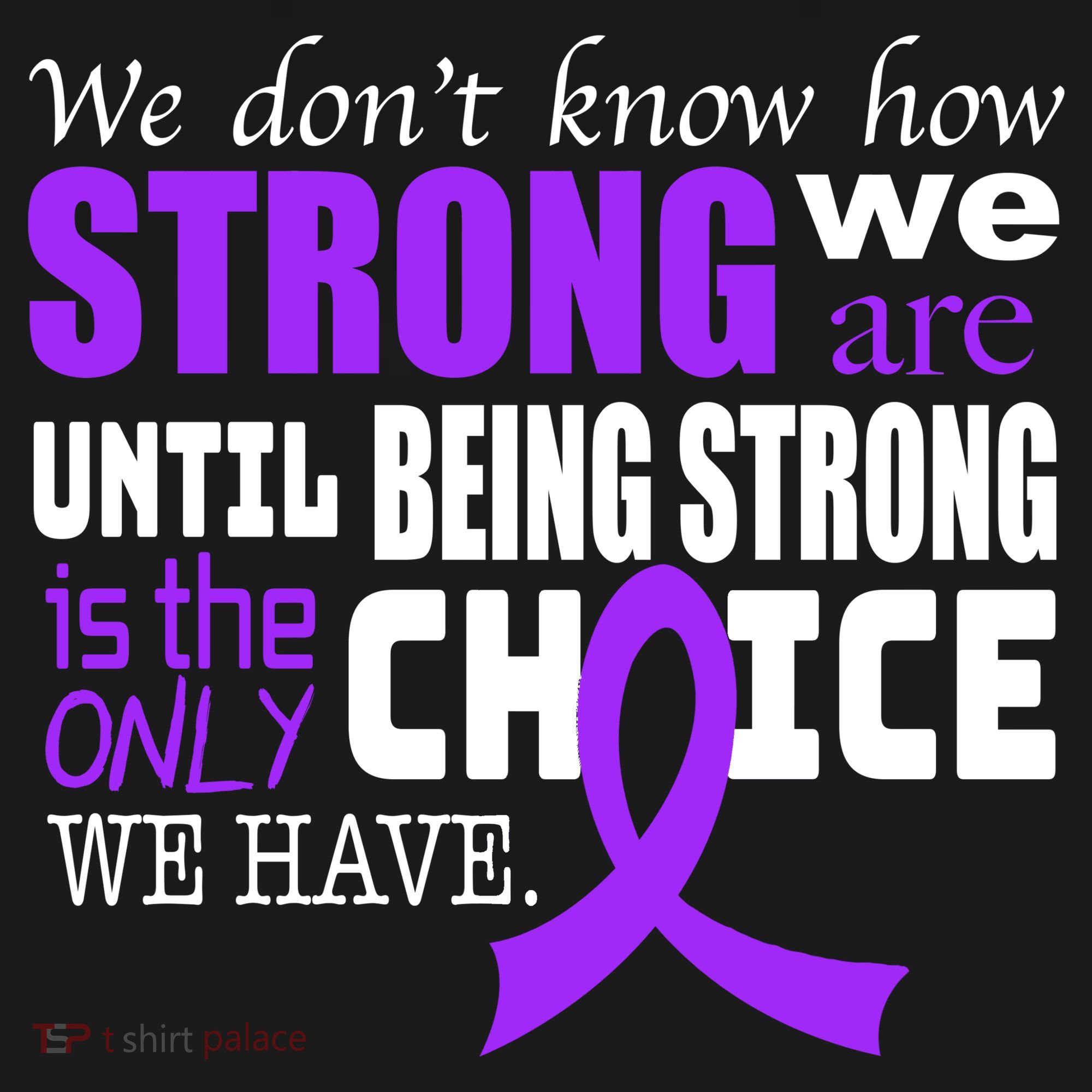 We Don't Know How Strong We Are Purple Ribbon USA-Made Doggie Bandana