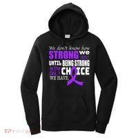 We Don't Know How Strong We Are Purple Ribbon Women's Hoodie thumb 0
