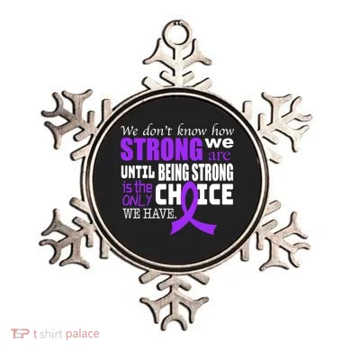 We Don't Know How Strong We Are Purple Ribbon Ornament