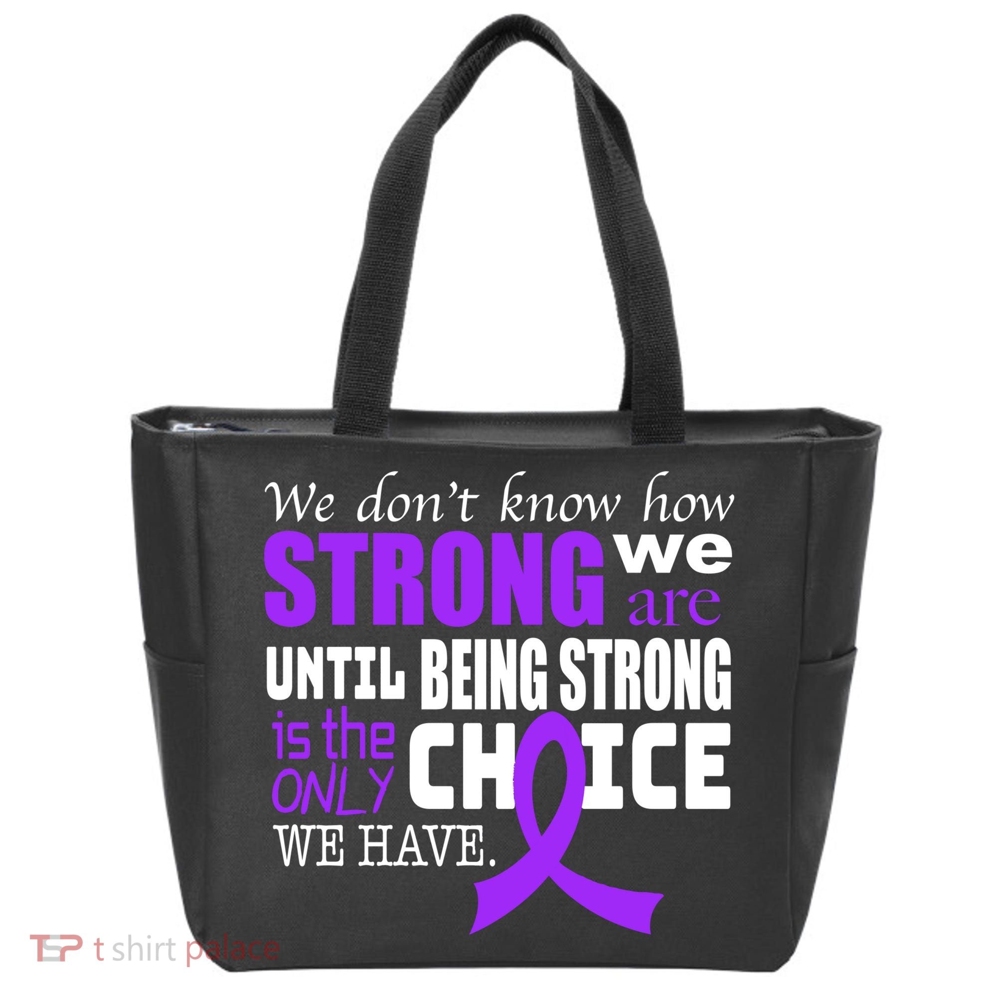 We Don't Know How Strong We Are Purple Ribbon Tote Bag