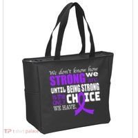 We Don't Know How Strong We Are Purple Ribbon Tote Bag thumb 2