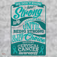 We Don't Know How Strong We Really Are Support Cervical Cancer Kids Sweatshirt thumb 2