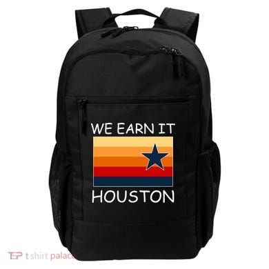 We Earn It Houston Texas Star Flag Backpack