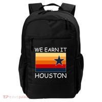 We Earn It Houston Texas Star Flag Backpack thumb 0