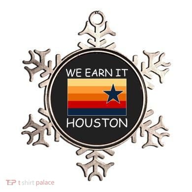We Earn It Houston Texas Star Flag Ornament
