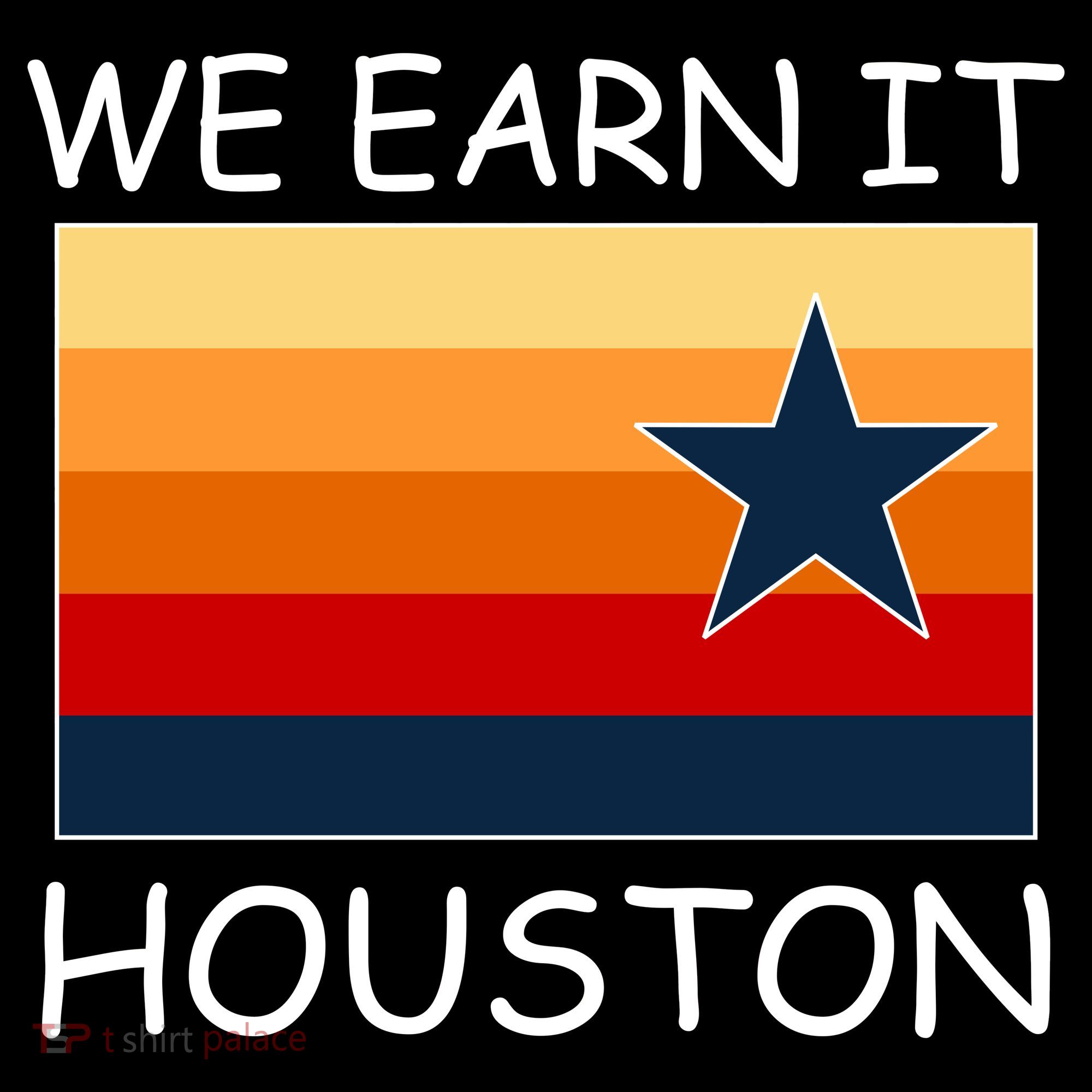 We Earn It Houston Texas Star Flag Ornament