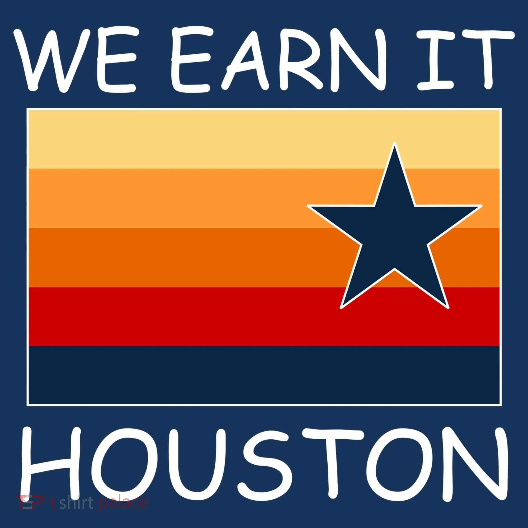 We Earn It Houston Texas Star Flag Doggie Tank