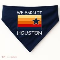 We Earn It Houston Texas Star Flag USA-Made Doggie Bandana thumb 0