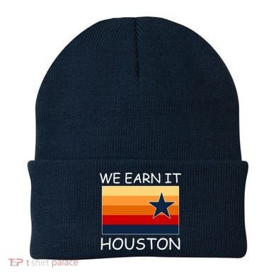 We Earn It Houston Texas Star Flag Beanie