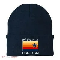 We Earn It Houston Texas Star Flag Beanie thumb 0