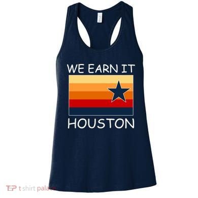 We Earn It Houston Texas Star Flag Women's Tank Top