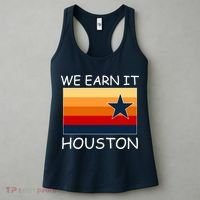 We Earn It Houston Texas Star Flag Women's Tank Top thumb 3