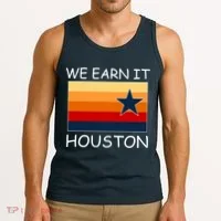 We Earn It Houston Texas Star Flag Tank Top thumb 3