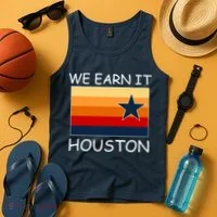 We Earn It Houston Texas Star Flag Tank Top thumb 4