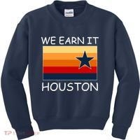 We Earn It Houston Texas Star Flag Kids Sweatshirt thumb 0