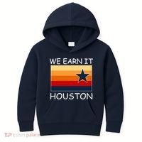 We Earn It Houston Texas Star Flag Kids Hoodie thumb 0