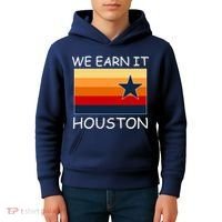 We Earn It Houston Texas Star Flag Kids Hoodie thumb 4