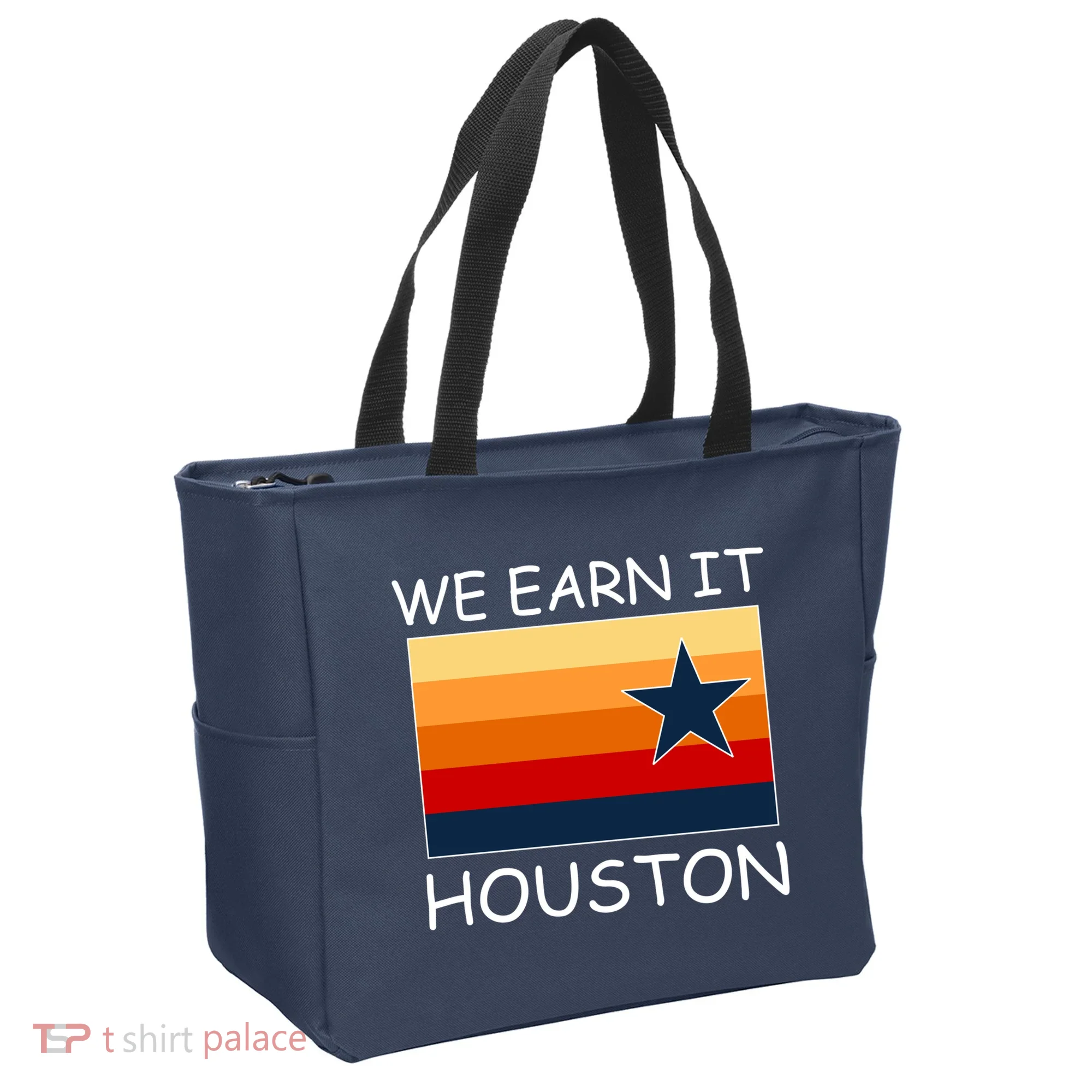 We Earn It Houston Texas Star Flag Tote Bag
