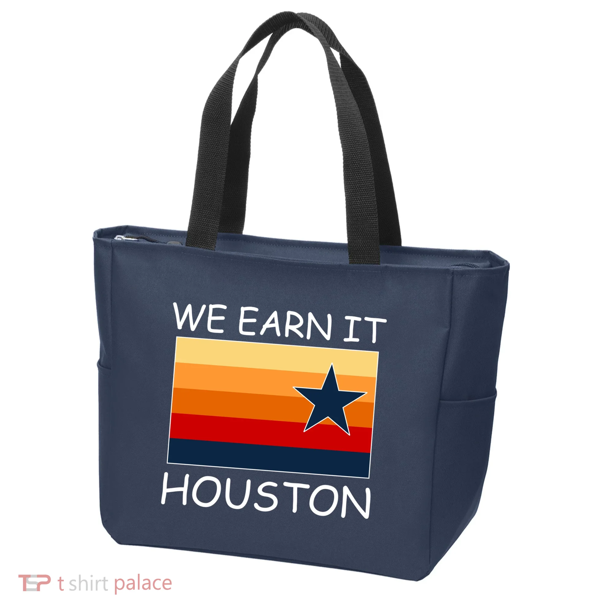 We Earn It Houston Texas Star Flag Tote Bag