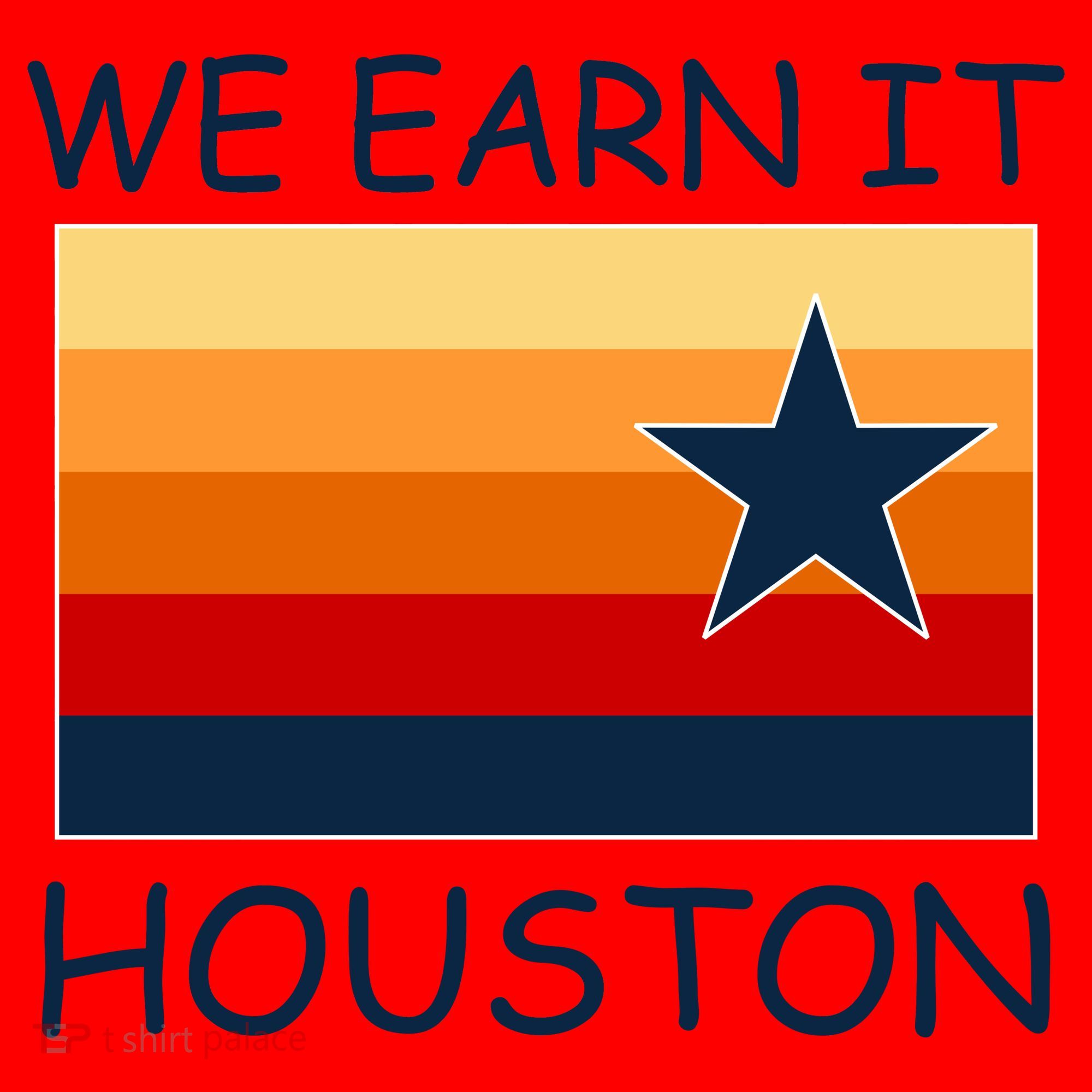 We Earn It Houston Texas Star Flag Santa Hat