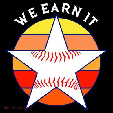 We Earn It Houston Throwback Baseball Star Stripe Pom Pom Beanie