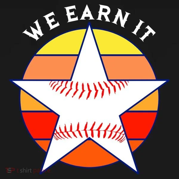 We Earn It Houston Throwback Baseball Star Bucket Hat