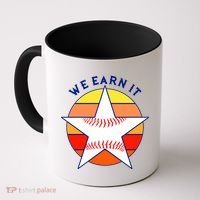 We Earn It Houston Throwback Baseball Star Coffee Mug thumb 0