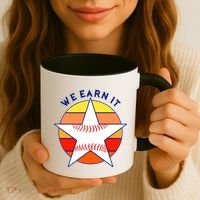 We Earn It Houston Throwback Baseball Star Coffee Mug thumb 3