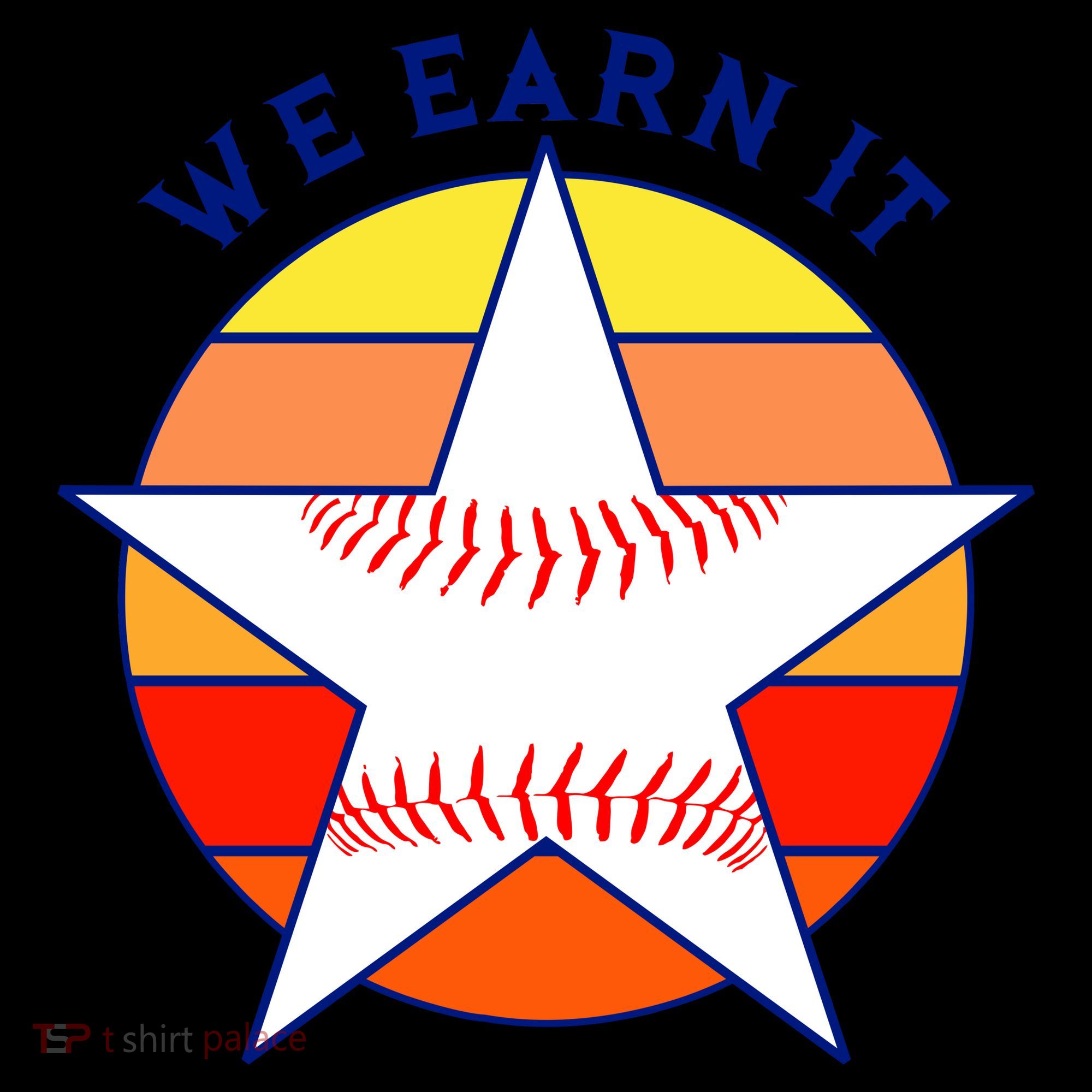We Earn It Houston Throwback Baseball Star Coffee Mug