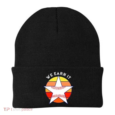 We Earn It Houston Throwback Baseball Star Beanie