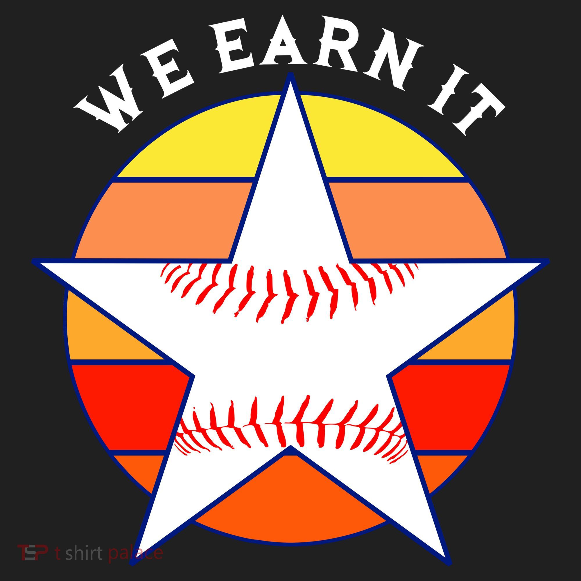 We Earn It Houston Throwback Baseball Star Beanie