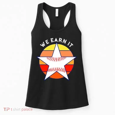 We Earn It Houston Throwback Baseball Star Women's Tank Top