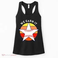 We Earn It Houston Throwback Baseball Star Women's Tank Top thumb 0