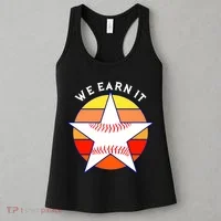 We Earn It Houston Throwback Baseball Star Women's Tank Top thumb 3