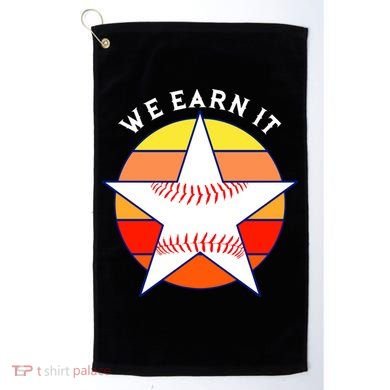 We Earn It Houston Throwback Baseball Star Golf Towel