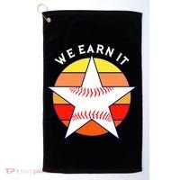 We Earn It Houston Throwback Baseball Star Golf Towel thumb 0