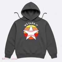 We Earn It Houston Throwback Baseball Star Hoodie thumb 0